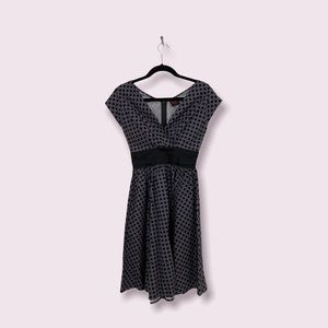 Pretty Black and Gray Polka Dot Dress